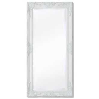 vidaXL Espejo De Pared Estilo Barroco Blanco 100x50 Cm Vidaxl