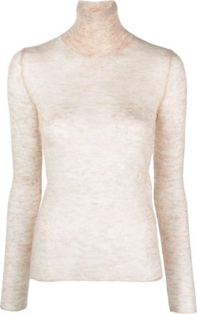 Auralee mohair-blend jumper - women - Nylon/Mohair/Wool - 2 - Neutrals