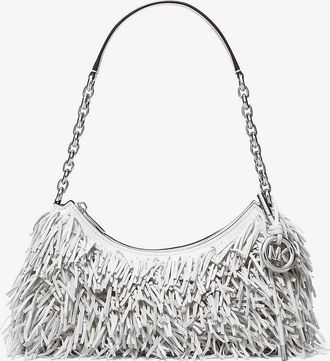 Michael Kors Nolita Medium Fringed Leather Pochette