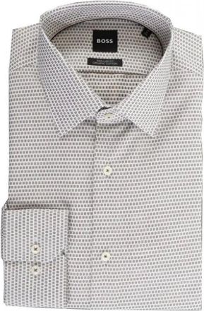 HUGO BOSS Overhemden, Heren, Wit, M, Shirt