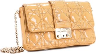 Dior New Lock Pouch Cannage Quilt Patent Mini crossbody bag - Beige