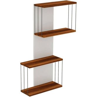 Dmora Estanter&iacute;a Dpaliott, Estante, Estante De Pared, Estanter&iacute;as Multiusos, 65x19h96 Cm, Roble Y Blanco - Dmora