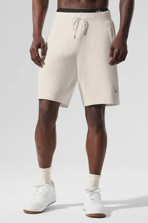 Alo | 7 Sports Club Sweater Knit Short Top in Ivory White, Size: Medium