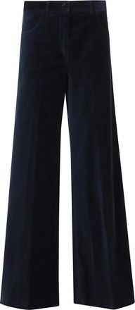 Aspesi Wide Broeken - Dames - Wijde Broeken - Blauw - M - Broeken