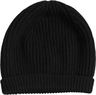 Dolce & Gabbana HAT10071 Virgin Wool Knitted Beanie - Black