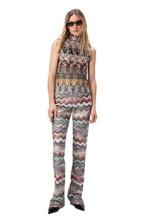 Missoni High-neck Top In Striped Embroidered Lace in Multicoloured at Nordstrom, Size 40 It