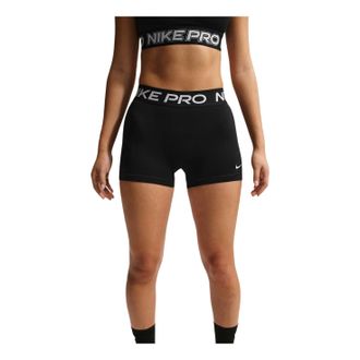 Nike (WMNS) Nike Pro Mid-Rise 7.5cm (approx.) Biker Shorts Black White IQ1037-010