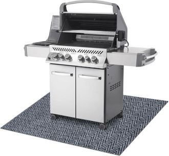 RugsX Rugsx - Magnus 2954 Estera Protectora Para Parrilla Para Terraza, Exterior - Gris Grey 100x200 Cm