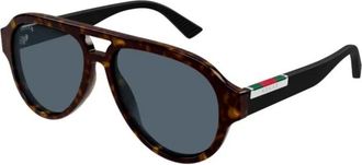 Gucci Zonnebrillen - Heren - Zonnebrillen - Bruin - 55 MM - Accessoires