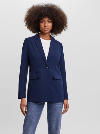 Vero Moda Longblazer VERO MODA VMZELDA LS LOOSE BLAZER NOOS, Damen, Gr. 34, navy blazer, Web, Obermaterial: 78% Polyester, 18% Viskose, 4% Elasthan, unifarben, 