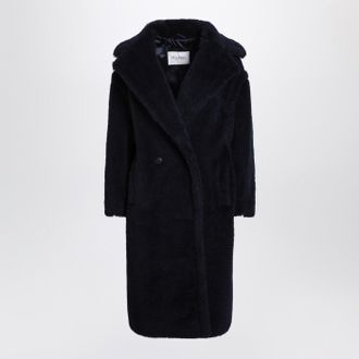 Max Mara Blue Teddy Bear Icon Coat In Alpaca And Wool
