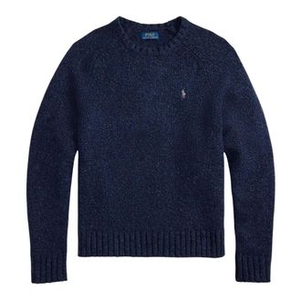 Ralph Lauren Round-neck Knitwear, male, Blue, S, Round-neck Jumper