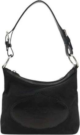 Prada Pre-owned Nylon Schoudertas Br 3212 - Dames - Vintage Schoudertas - Zwart - ONE Size - Nylon - Vintage