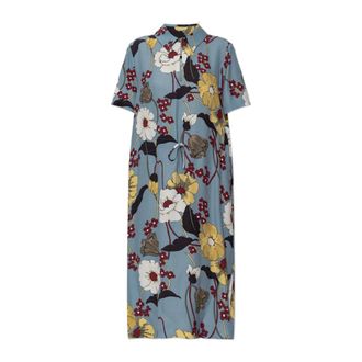 Marni Shirt Dresses, female, Blue, Size: 2XS Melodia Print Dress