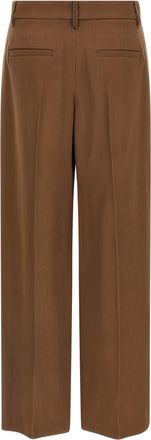 Brunello Cucinelli Womens Brown Virgin Wool Casual Pants