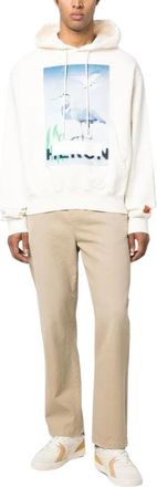 Heron Preston Censored Hoodie - Heren - Hoodies - Wit - L - Katoen - Hoodies & sweatvesten