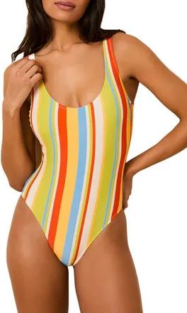 Solid & Striped The AnneMarie Striped One-Piece Swimsuit in St. Barths Stripe at Nordstrom, Size X-Small