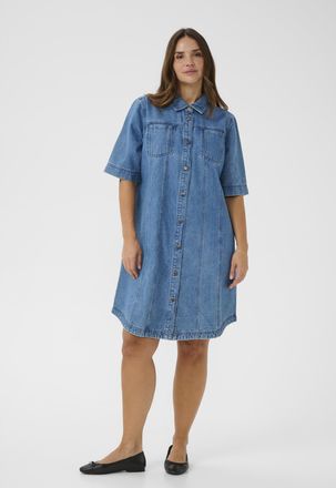 Kaffe Curve Denim Jurk KCvalia Denim Jurk Loose fit