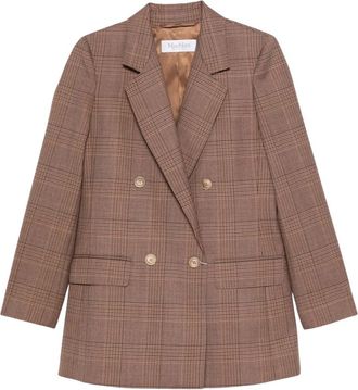 Max Mara Astrale Jas - Dames - Blazers - Bruin - S - Wol - Jassen