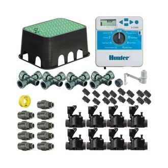 Hunter Kit irrigazione automatica professionale Hunter-Rain Bird a 8 zone 24v per tubo 32mm