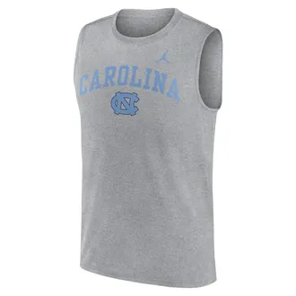 Nike North Carolina Primetime Arch Legend Nike Mens Dri-FIT College Muscle Tank Top in Grey | 0JB306GNCN-G1M