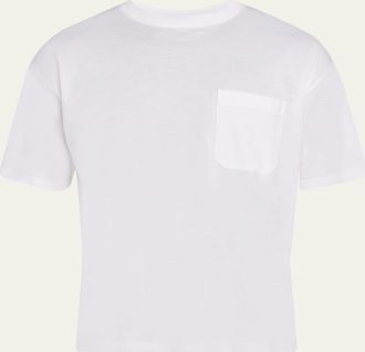 Frame Denim Mens Cotton Relaxed Pocket T-Shirt