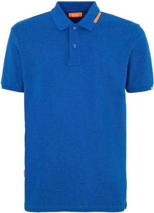 Suns Blauw Katoenen Poloshirt met Logo - Heren - Polos - Blauw - M - Katoen - Tops