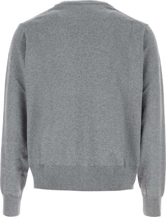 Vivienne Westwood Mens Round Sweater Gray Cotton Cashmere