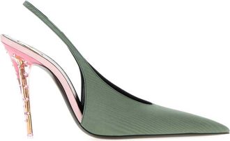 Saint Laurent Green Slingback Pumps