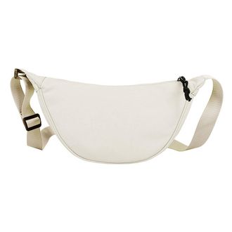 Generic Women Crossbody Bag Adjustable Strap Zipper Large Capacity Casual Nylon Ladies Single Shoulder Dumpling Bag Daily Use Belted Satchel (White, One Size)