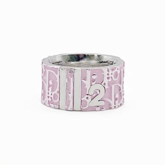 Dior Pink Metal Band Ring (Pre-Owned)