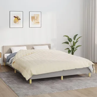 vidaXL Vidaxl - Manta Con Peso Tela Color Crema Claro 220x230 Cm 15 Kg