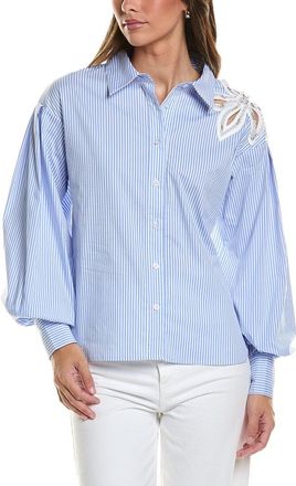Gracia Embroidered Stripe Shirt