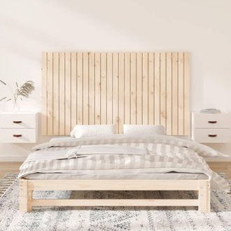 Berkfield Home Wall Headboard 159.5x3x90 cm Solid Wood Pine in Natural