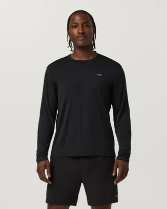 Vuori Clothing Long Sleeve Strato Breathe Tee | Black | Medium