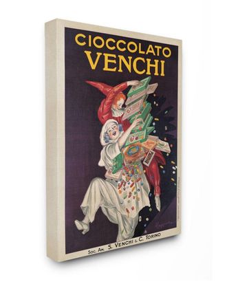 Stupell Industries Cioccolato Venchi Vintage Poster Candy Design Wall Art