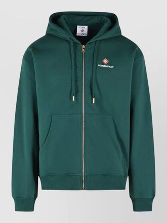 Casablanca cotton hooded sweatshirt drawstring hood pockets