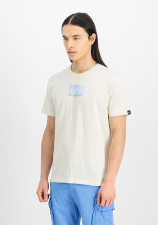 Alpha Industries T-Shirt ALPHA INDUSTRIES Satin Logo T-Shirt, Herren, Gr. XXL, weiss (vintage wei&szlig;), Obermaterial: 100% Baumwolle, Shirts T-Shirt
