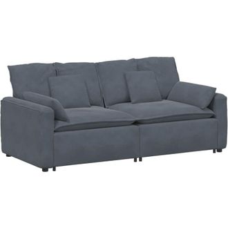 vidaXL Sof&aacute; Modular Con Cojines Gris Oscuro Vidaxl