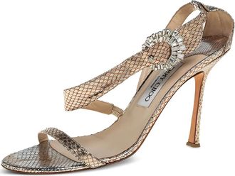 Jimmy Choo London Sandali con cristalli 150mm - Oro
