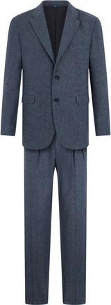 Brooks Brothers Melange Twill Pak - Heren - Business pakken - Blauw - 2XL - Wol - Kostuums
