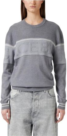 Iceberg Rondgebreide trui - Dames - Ronde hals truien - Grijs - XS - Wol - Truien & Vesten