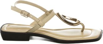 Gioseppo Schoenen, Dames, Beige, 37 EU, Leer, Matuu Platte Sandaal