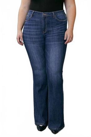 Kancan Mid Rise Flare Jean - Plus In Ashlee