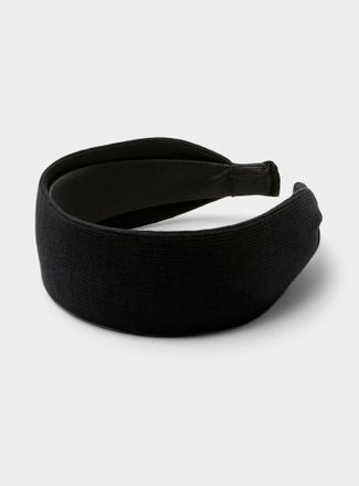 Simons Womens Solid ribbed jersey wide headband