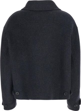 Semicouture Womens Wool Jacket Jeanie Grey Coat