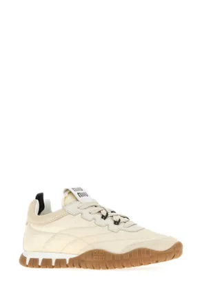 Miu Miu Womens Sand Re-Nylon And Suede Sneakers Avorio Poliammide Riciclata-Vitello