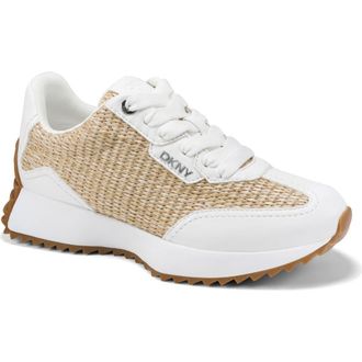 DKNY Naples Woven Sneaker in Natural/White at Nordstrom, Size 8.5