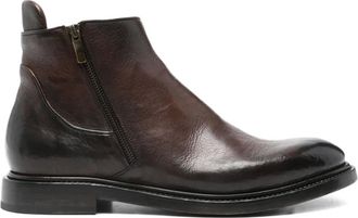 Silvano Sassetti Leren enkellaarzen - Bruin