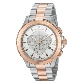 Roberto Cavalli by Franck Muller Chronograph Quartz Silver Dial Mens Watch